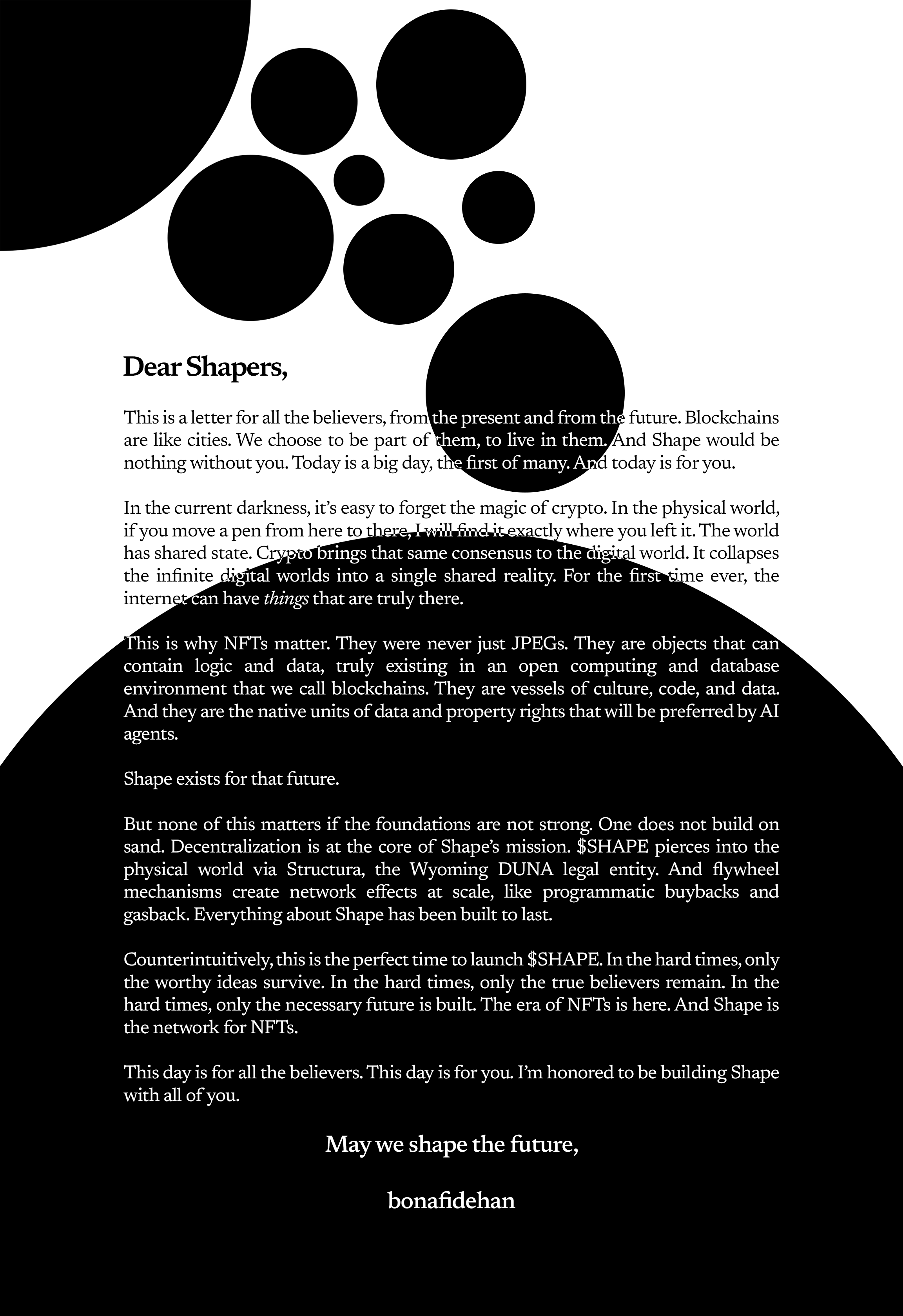 Letter from the founder