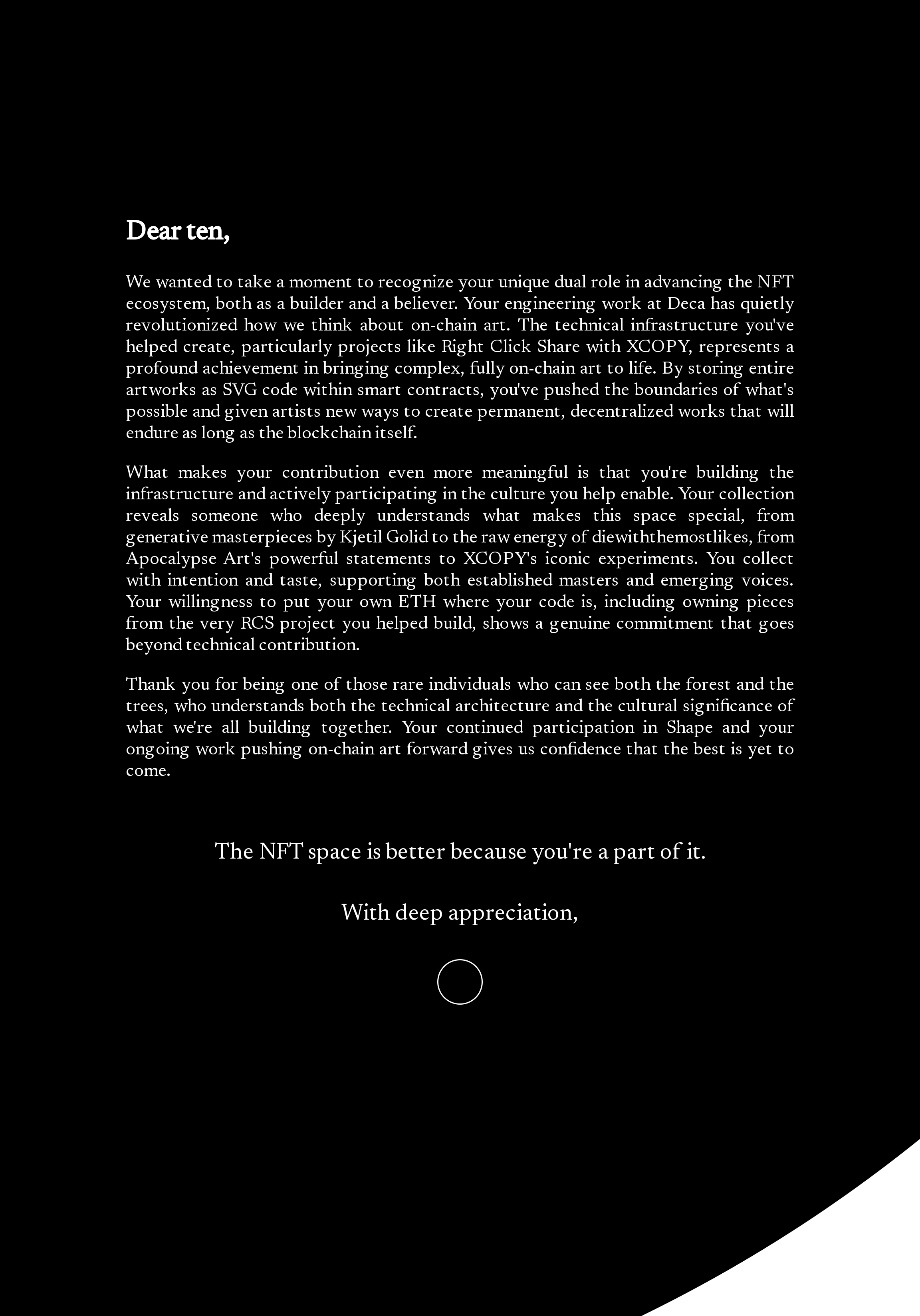 Dear ten