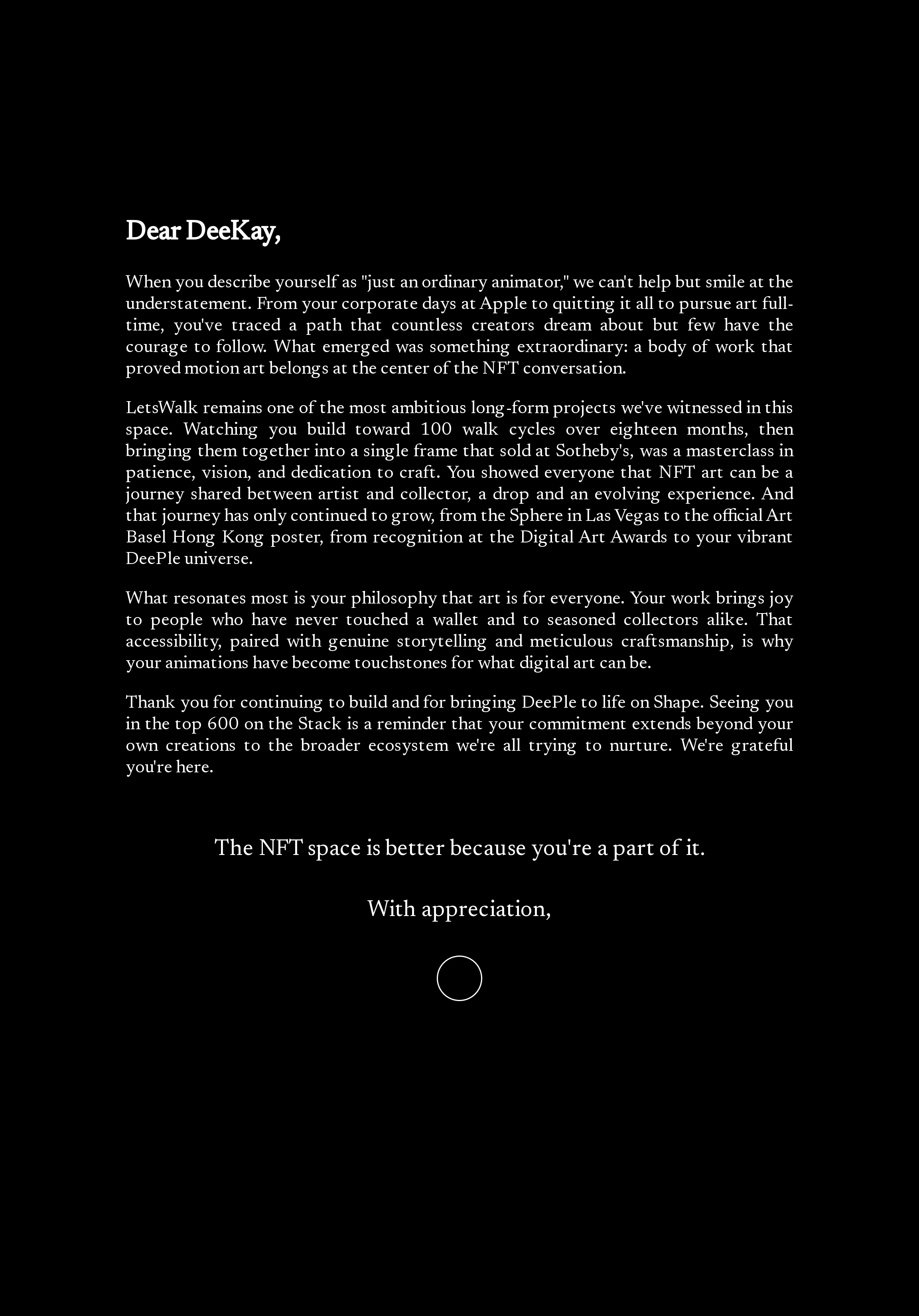 Dear DeeKay